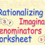 Rationalizing Imaginary Denominators Worksheets