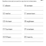 Read And Write Numbers 11 Through 20 Workbooks And Free Worksheets
