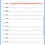 Reading And Writing Numbers In Symbols And Words Grade 2 Worksheets