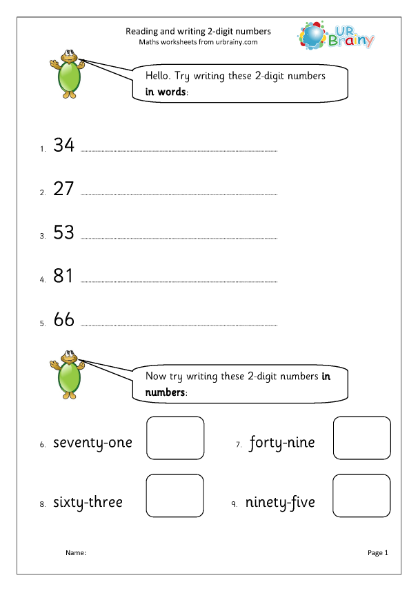 Reading And Writing Numbers Worksheet For Grade 1 Unc Vrogue co