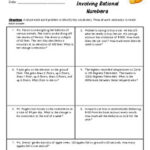 Real world Problems With Rational Numbers Worksheet
