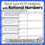 Real world Problems With Rational Numbers Worksheets