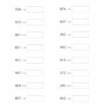 Round To The Nearest 10 3 digit Second Grade Printable Worksheets