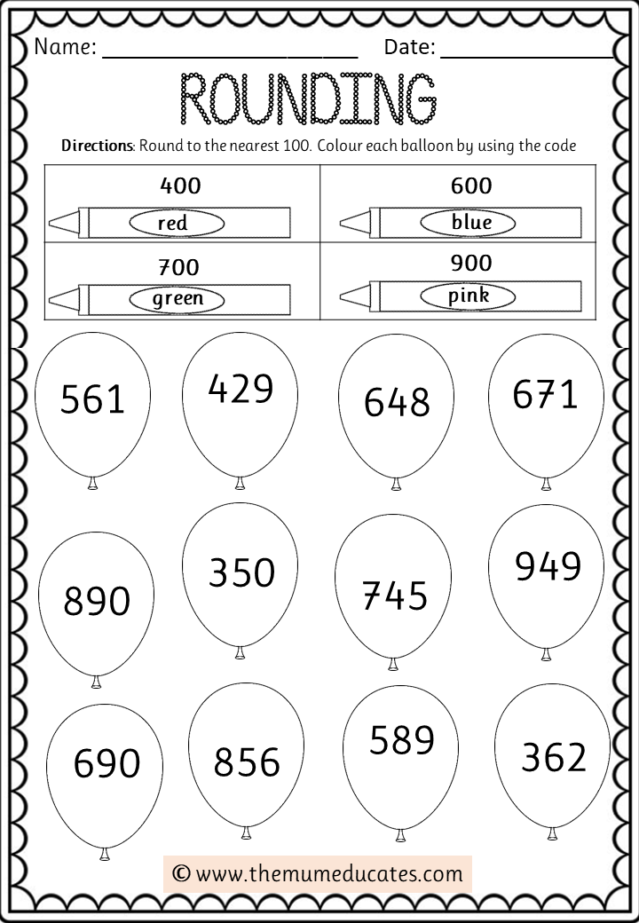 Rounding Numbers Free Printable Worksheets