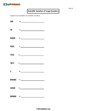 Scientific Notation Worksheets