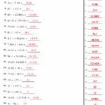 Seventh Grade Rational Number Operations Activity Twinkl Worksheets