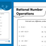 Seventh Grade Rational Number Operations Worksheet Twinkl