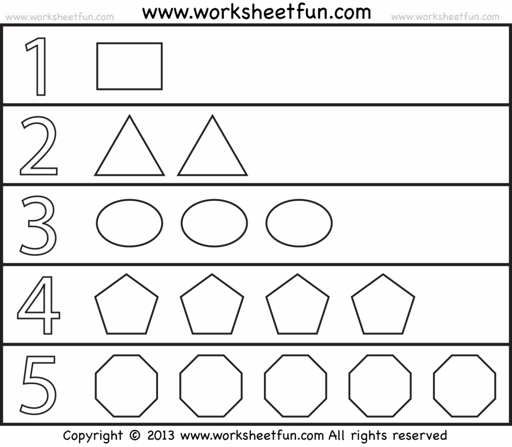 Shapes And Numbers 1 Worksheet FREE Printable Worksheets Worksheetfun