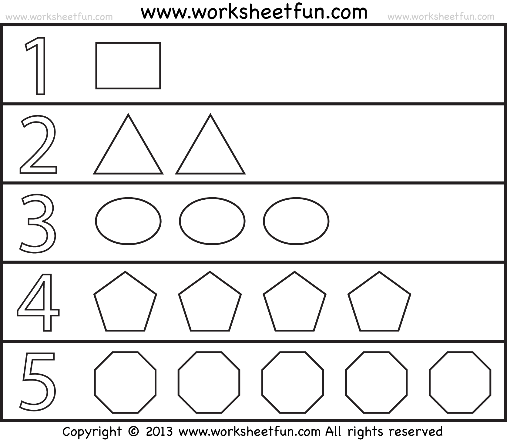 Shapes And Numbers 1 Worksheet FREE Printable Worksheets Worksheetfun