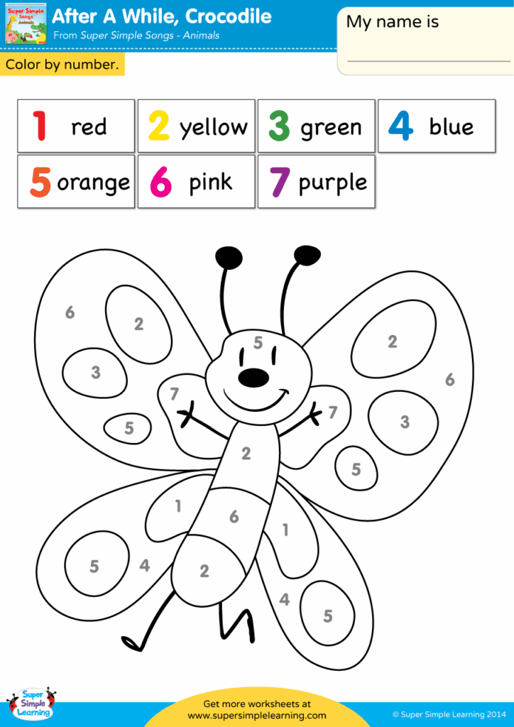 Simple Color By Number Worksheets