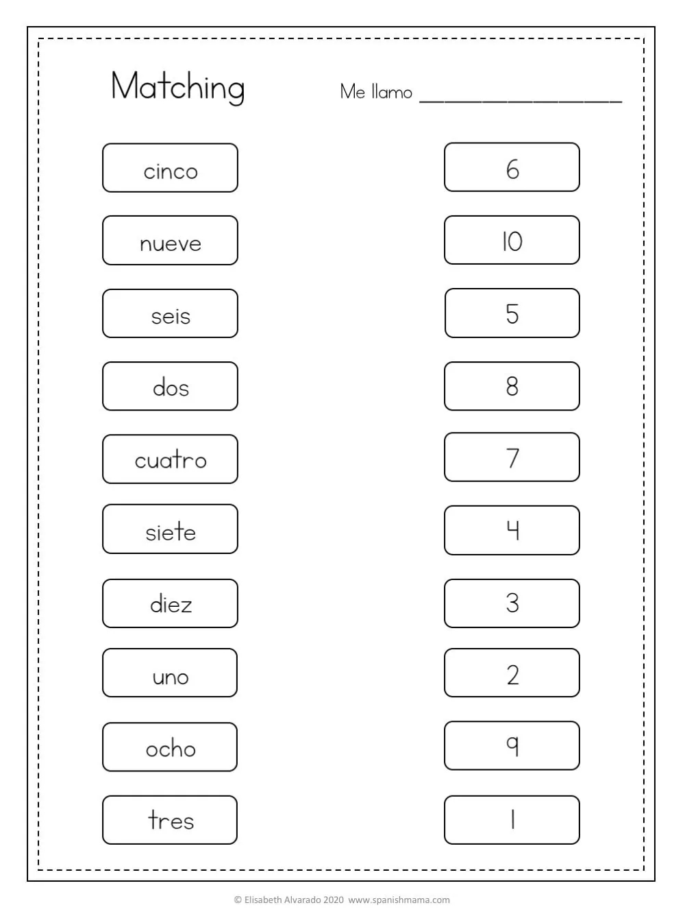 Spanish Number Worksheets 11 20 Spanish Number Worksheets 11 20