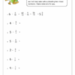 Subtract Fractions From Whole Numbers Fraction And Decimal