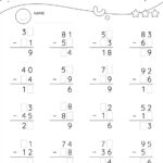 Subtract Two 2 Digit Numbers With Regrouping Missing Digits Worksheet