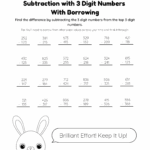 Subtracting 3 Digit Numbers With Borrowing Little Sprout