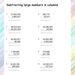 Subtracting Large Numbers Math Worksheets MathsDiary