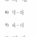 Subtracting Mixed Numbers With Borrowing Worksheet with Solutions