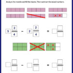 Subtracting Mixed Numbers With Regrouping Same Denominator Worksheet