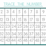 Trace Numbers 1 50 Worksheet
