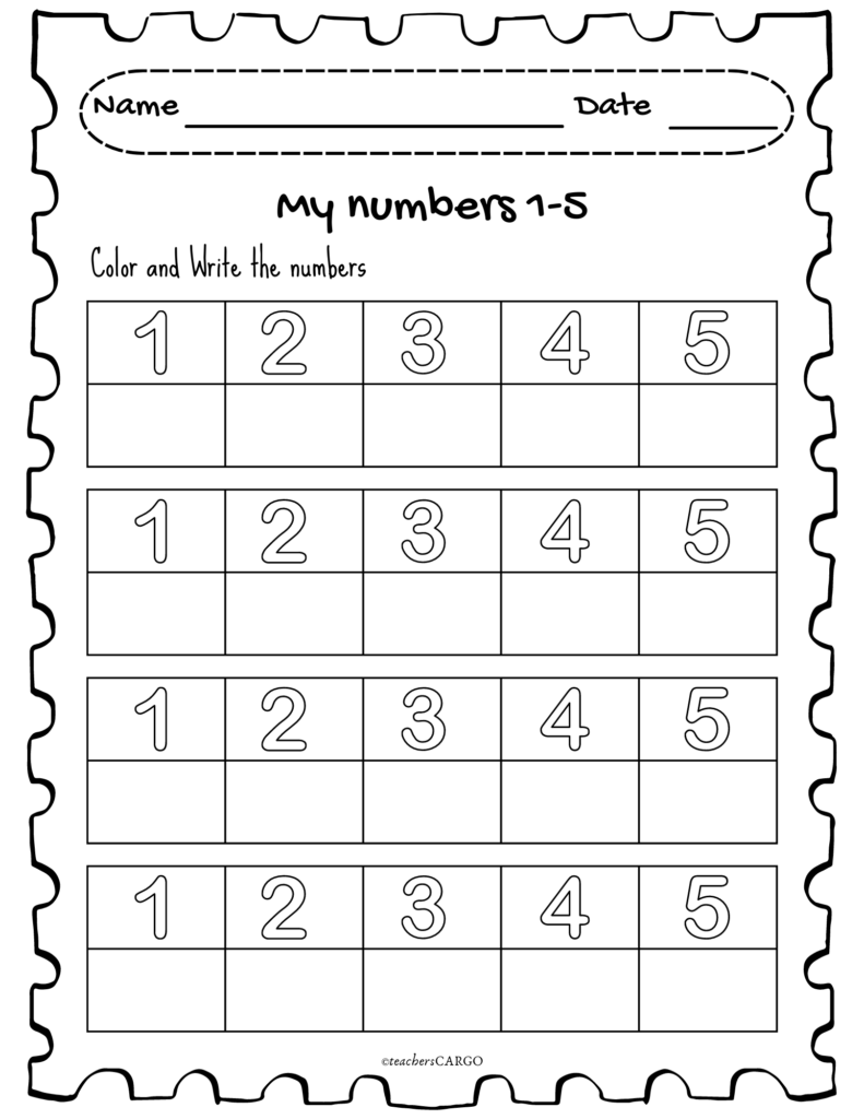 Tracing Numbers 1 5 Trace And Write Numbers 1 5 Made By Teachers