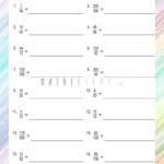 Turning Mixed Numbers Into Improper Fractions Worksheets