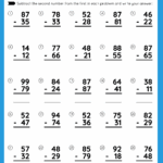 Two Digit Subtraction Worksheet