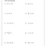 Two Step Equation Worksheets