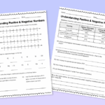 Understanding Positive And Negative Numbers Worksheet Teach Starter
