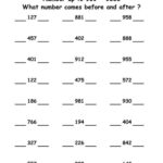 What Number Comes Before And After 1 To 20 100 500 1000
