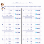 Whole Numbers Worksheets For Grade 6 PDF