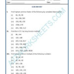 Worksheet Of Lcm And Hcf 02 Lcm And Hcm Lcm And Hcm Maths Artofit