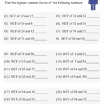 Worksheet On Highest Common Factor