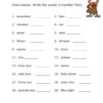 Worksheet On Writing Numbers In Words