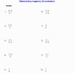 Worksheets Complex Numbers