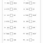 Worksheets On Comparing Decimals