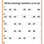 Write Missing Numbers 41 To 50 Free Printable Worksheets Download Pdf