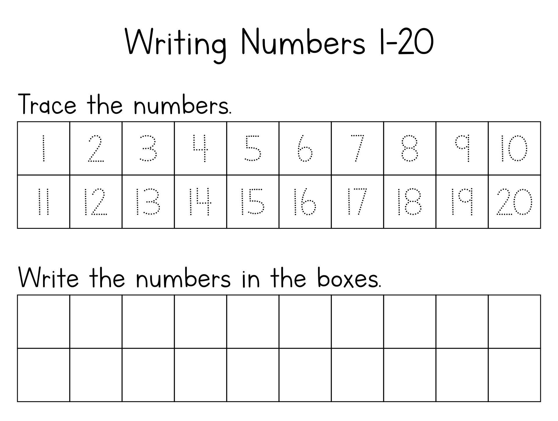 Writing Numbers 1 20 10 Free PDF Printables Printablee Writing 