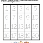 Writing Numbers 1 To 20