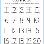 Writing Numbers From 1 To 20 Worksheets