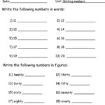 Writing Numbers In Word Form Printable Worksheets Printable Forms