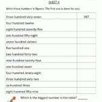 Writing Numbers In Word Form Worksheet