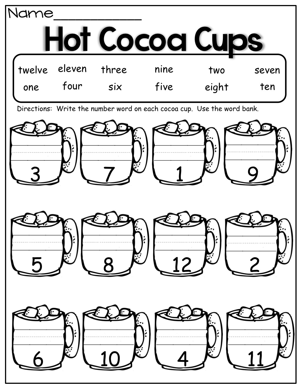 Writing Numbers In Words Worksheets Grade 1