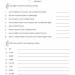 Writing Numbers Worksheet 3 Writing Numbers To Hundred Thousands Using