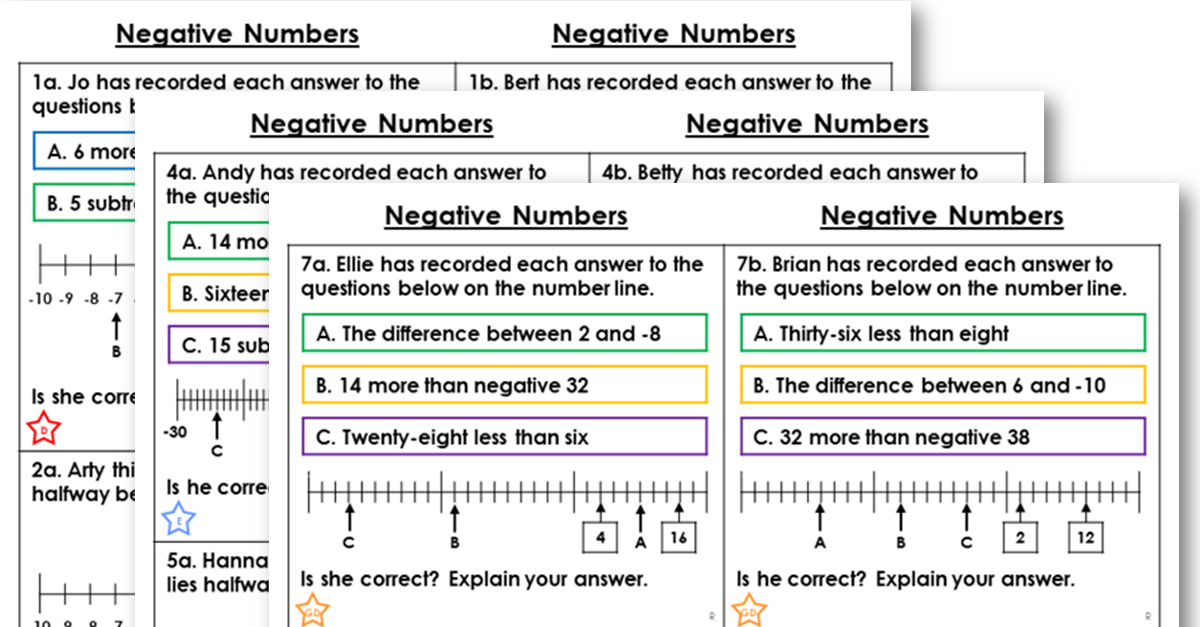 Year 5 Negative Numbers Lesson Classroom Secrets Classroom Secrets